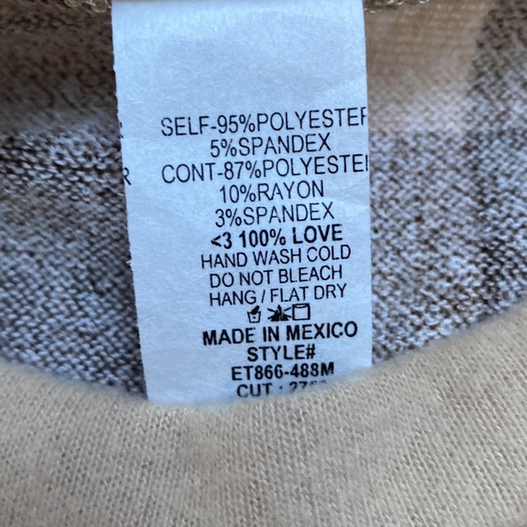 Sew In Love Plaid Hacci Top 💗 Tan & Brown - Picture 11 of 13